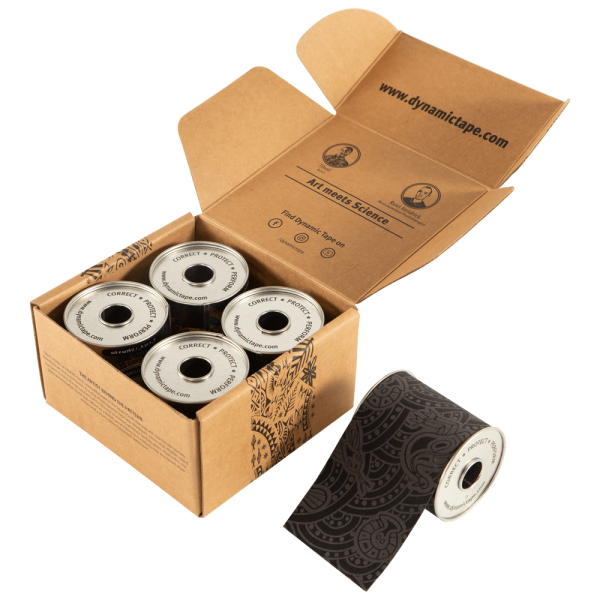 Dynamic Tape 7,5x5 Black/Grey Tattoo (ECO) - 4 Roll Box