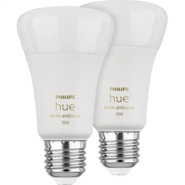 Hue LED Lampe E27 2er Set 8W 800lm White Ambiance