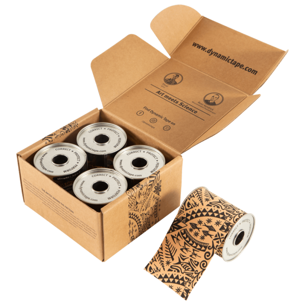 Dynamic Tape 7,5x5 Beige/Black Tattoo - 4 Roll Box